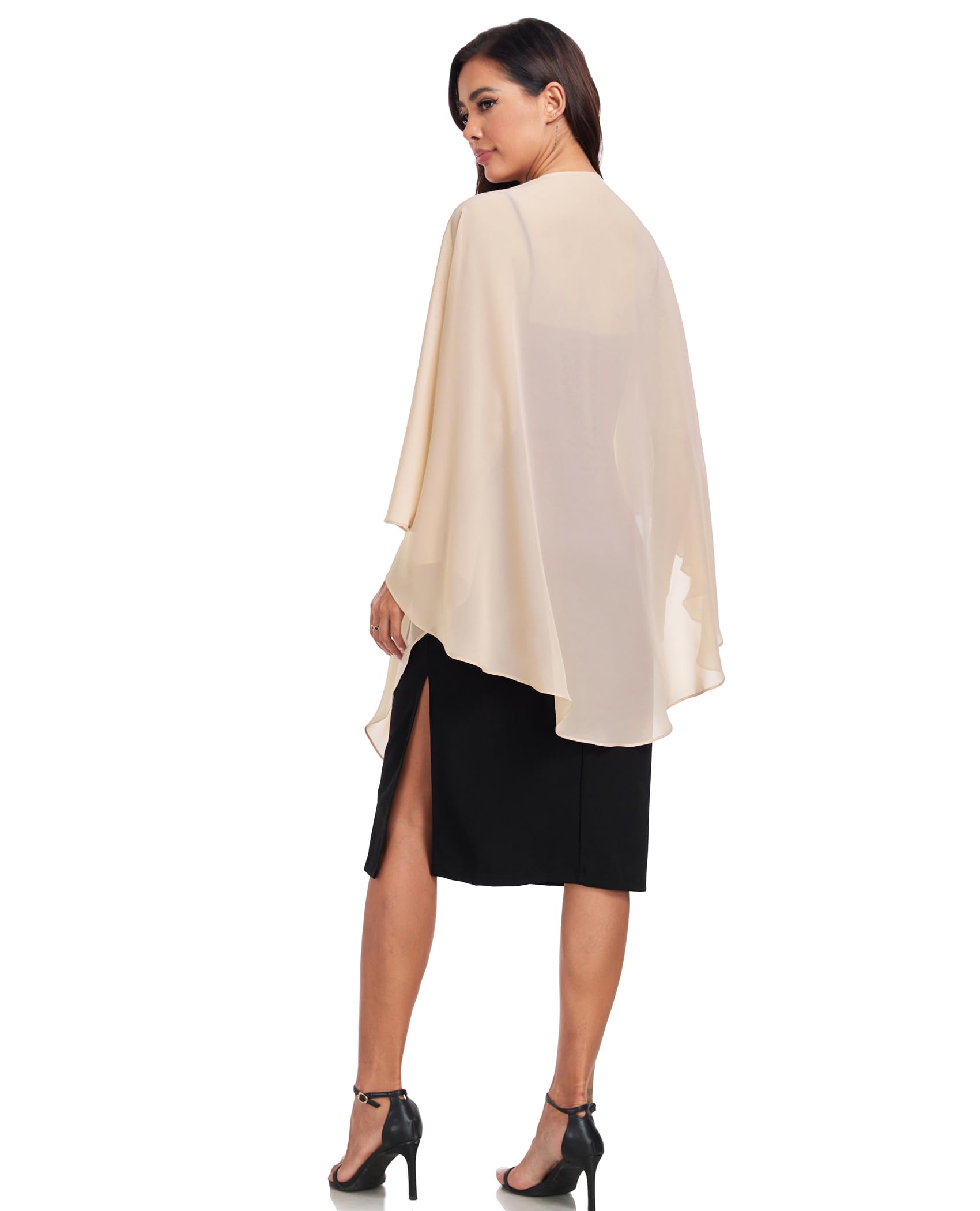 TONGFANTFL Shawls Wraps for Evening Wedding Party Chiffon Scarf Soft Bridal Wraps Wedding Guest Shawl Coverage