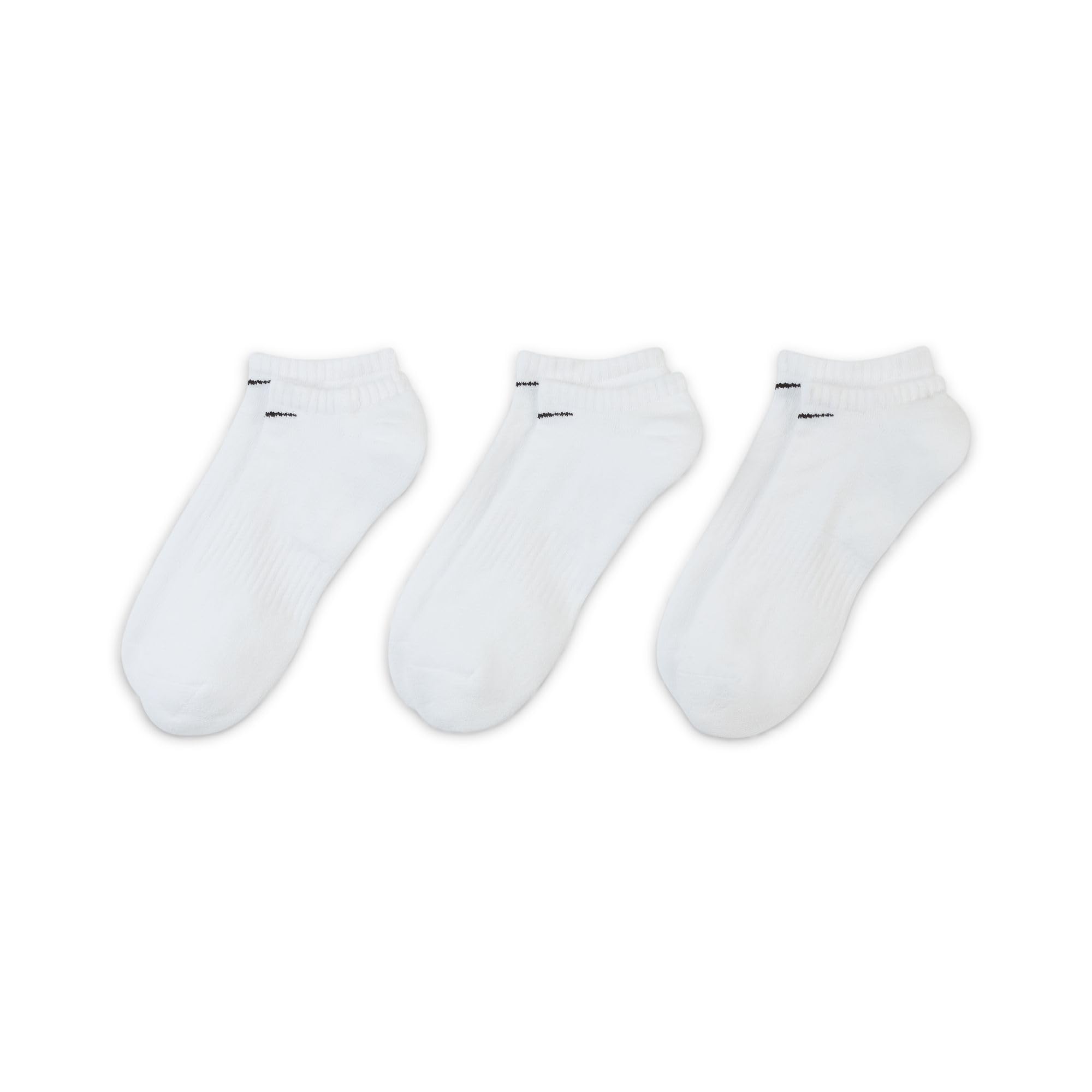 Nike Unisex Adult Everyday Cushioned Training No-Show Socks (3-Pack) | Mens and Womens