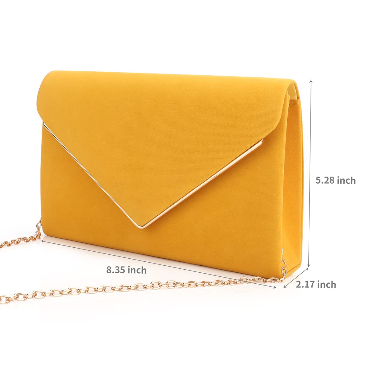 BBjinronjy Clutch Purse for Women Evening Bags Handbags for Wedding Party Cocktail Prom Faux Suede Crossbody Shoulder Bag