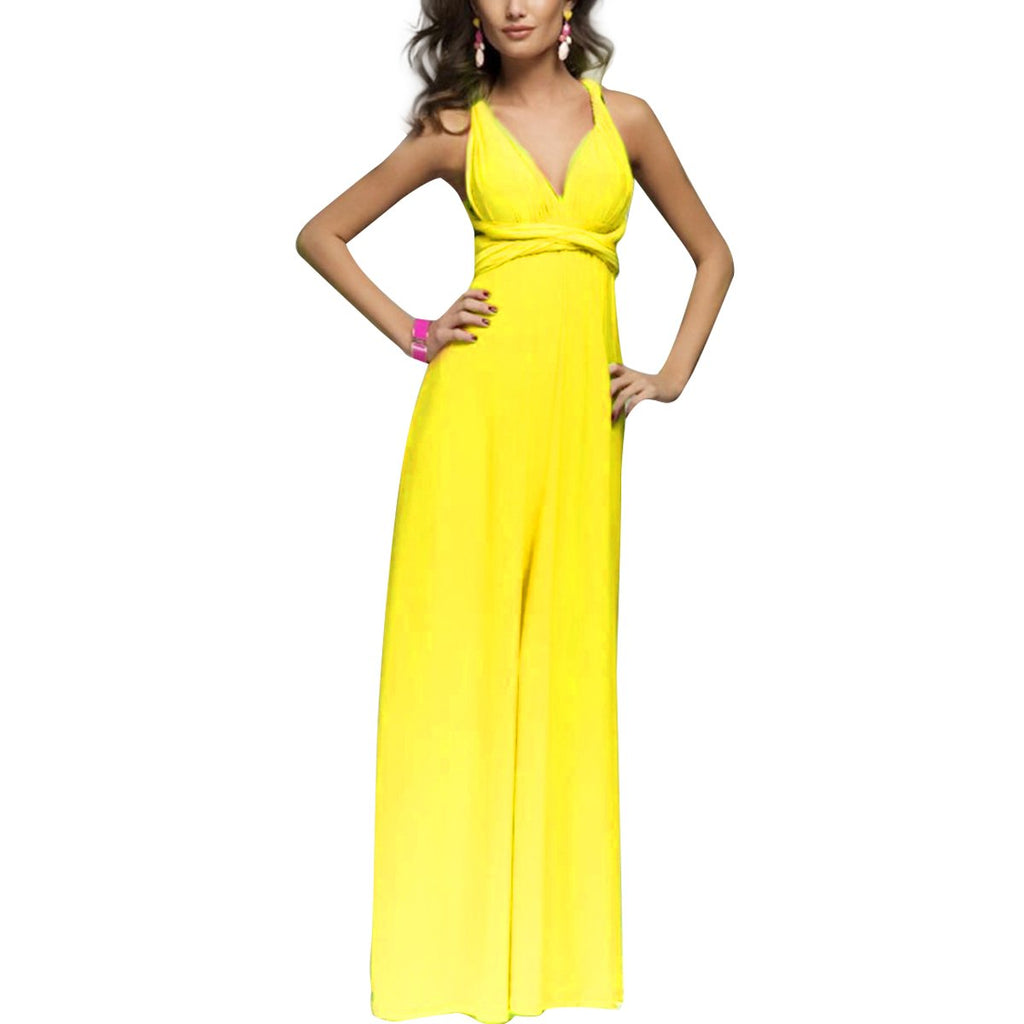 Women Transformer Hi Low Evening Long Prom Dress Halter Convertible Multi Way Spaghetti Strap Wedding Cocktail Maxi Gown