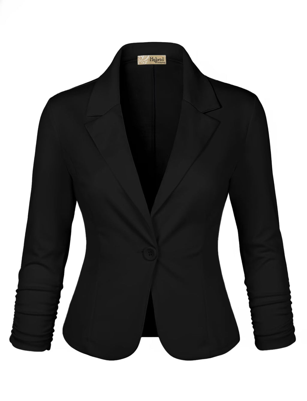Hybrid & Company Women's Lightweight Casual Work Office Stretch Ponte Cardigan Blazer Jacket Made in USA