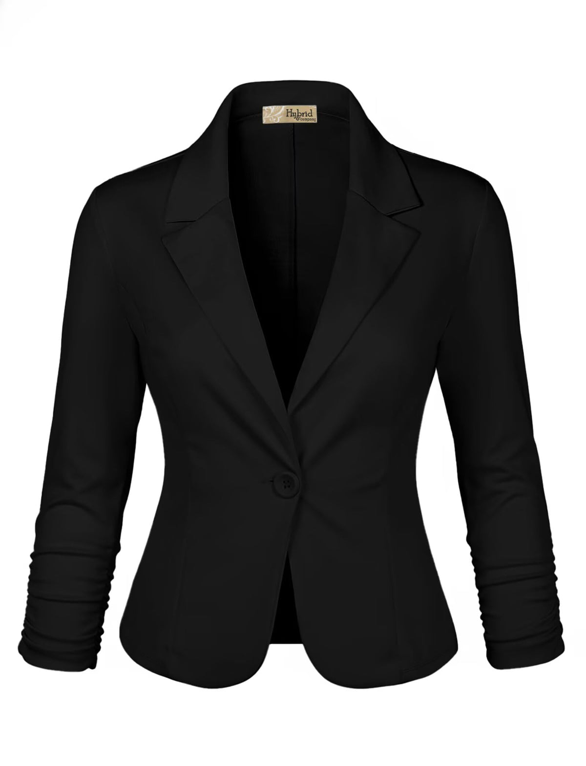 Hybrid & Company Women's Lightweight Casual Work Office Stretch Ponte Cardigan Blazer Jacket Made in USA