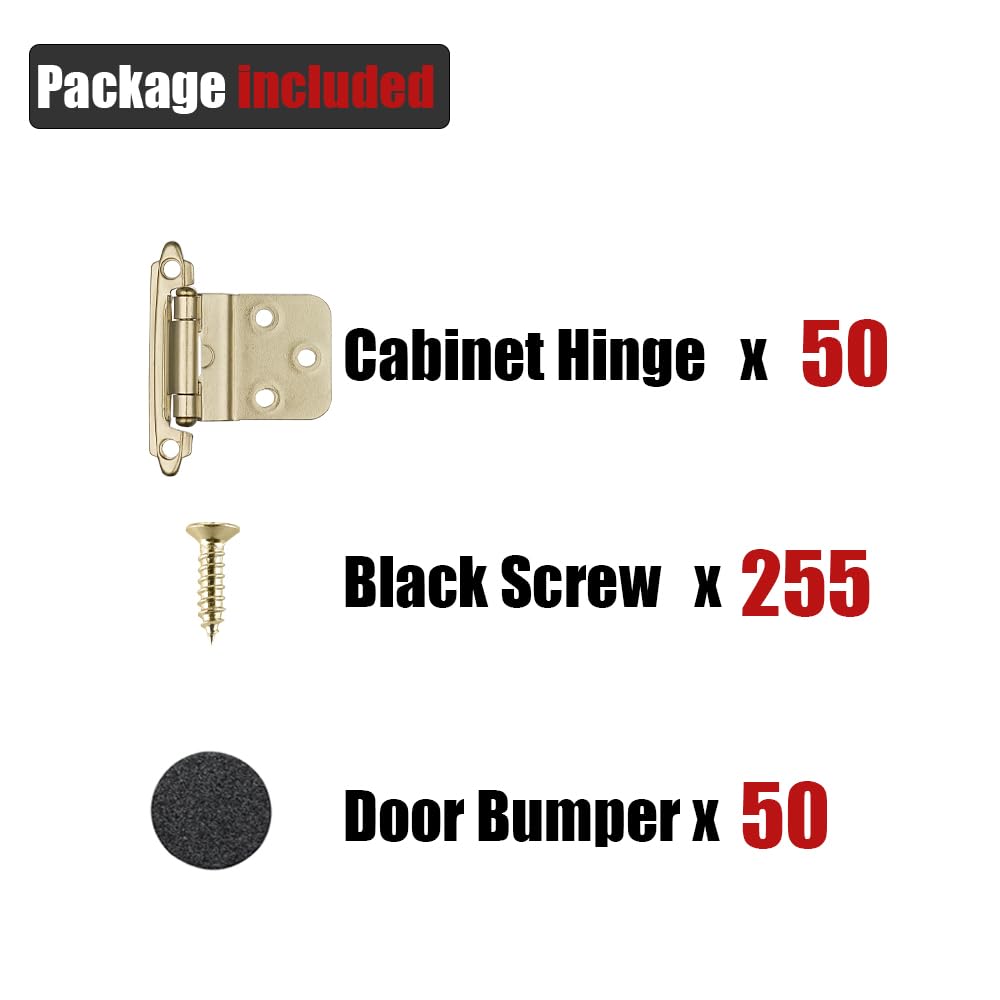 JQK 3/8 Inch Inset Cabinet Door Hinges Oil Rubbed Bronze, 4 Pack 2 Pairs Flush Face Mount Cupboard Self-Closing Kitchen Cabinet Hardware Hinges with Door Bumper, CH201-ORB-P4