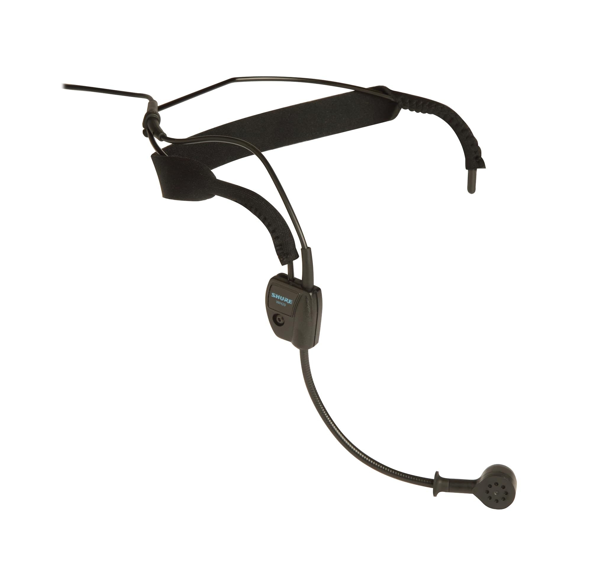 Shure WH20 Dynamic Headset Microphone - Rugged, Lightweight, Secure Fit for Active Mic Users, for Instructors/Musicians, Right-Angle 1/4 (6.3mm) Connector for Unbalanced Mic Input (WH20QTR)