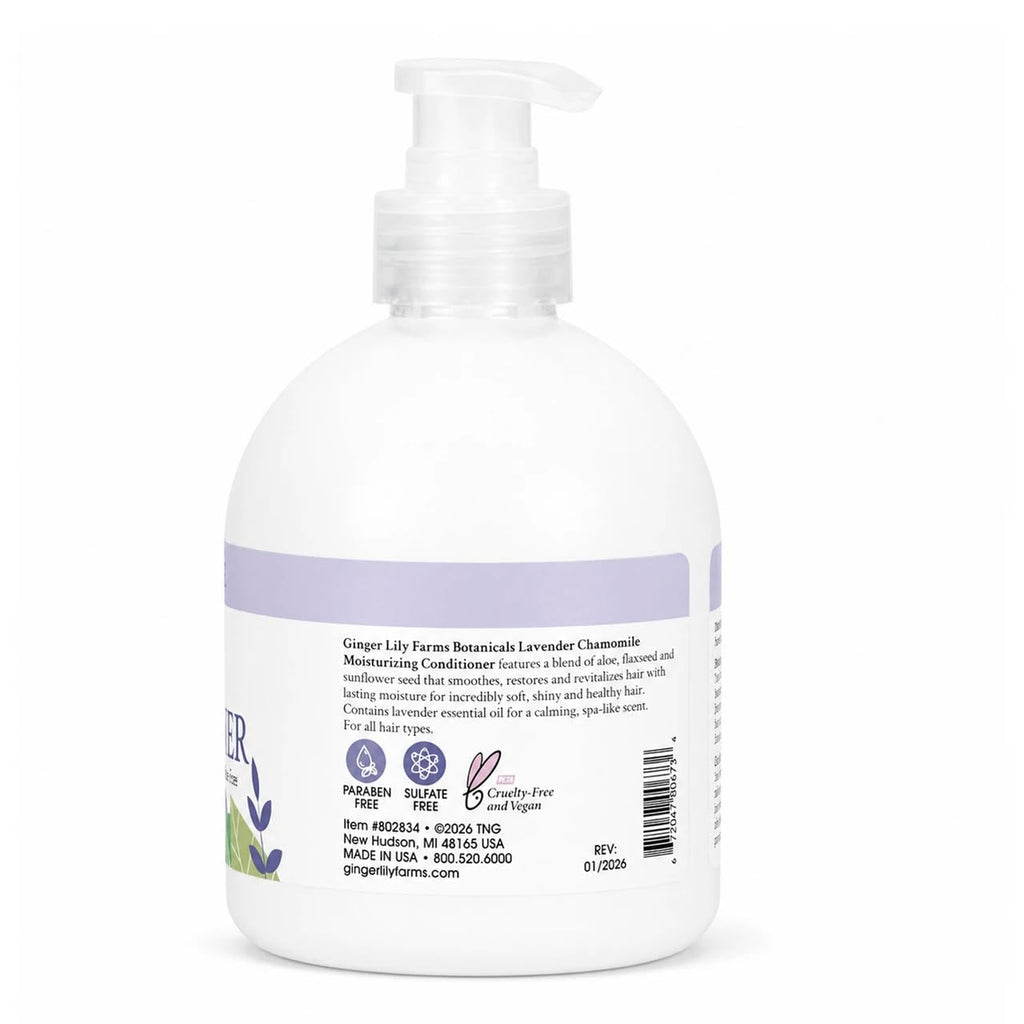Ginger Lily Farms Botanicals Moisturizing Conditioner for Dry Hair, 100% Vegan & Cruelty-Free, Apple Pear Scent, 1 Gallon Refill (128 fl oz)