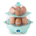 Dash Deluxe Egg Cooker - Boiler, Poacher & Steamer - Includes Measuring & Recipe Guide - Dishwasher Safe - BPA Free - Holds 12 Eggs, Aqua