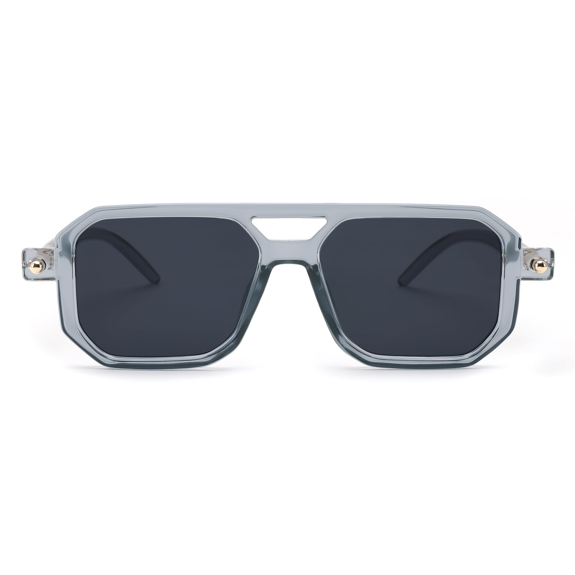 FEISEDY Vintage Square 70s Flat Aviator Sunglasses Women Men Classic Retro Stylish Frame UV400 Sunglasses B2622