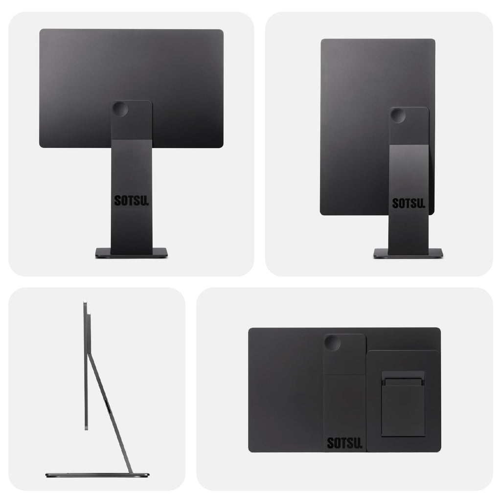SOTSU FlipAction Pro 16" Gen2 Premium Portable Monitor | Super Compact | Pivot Rotate | 2560x1600 DCI P3 | 120Hz | 400 Nits | Full Metal CNC | Perfect Match for Mac and Windows (Metallic Gray)