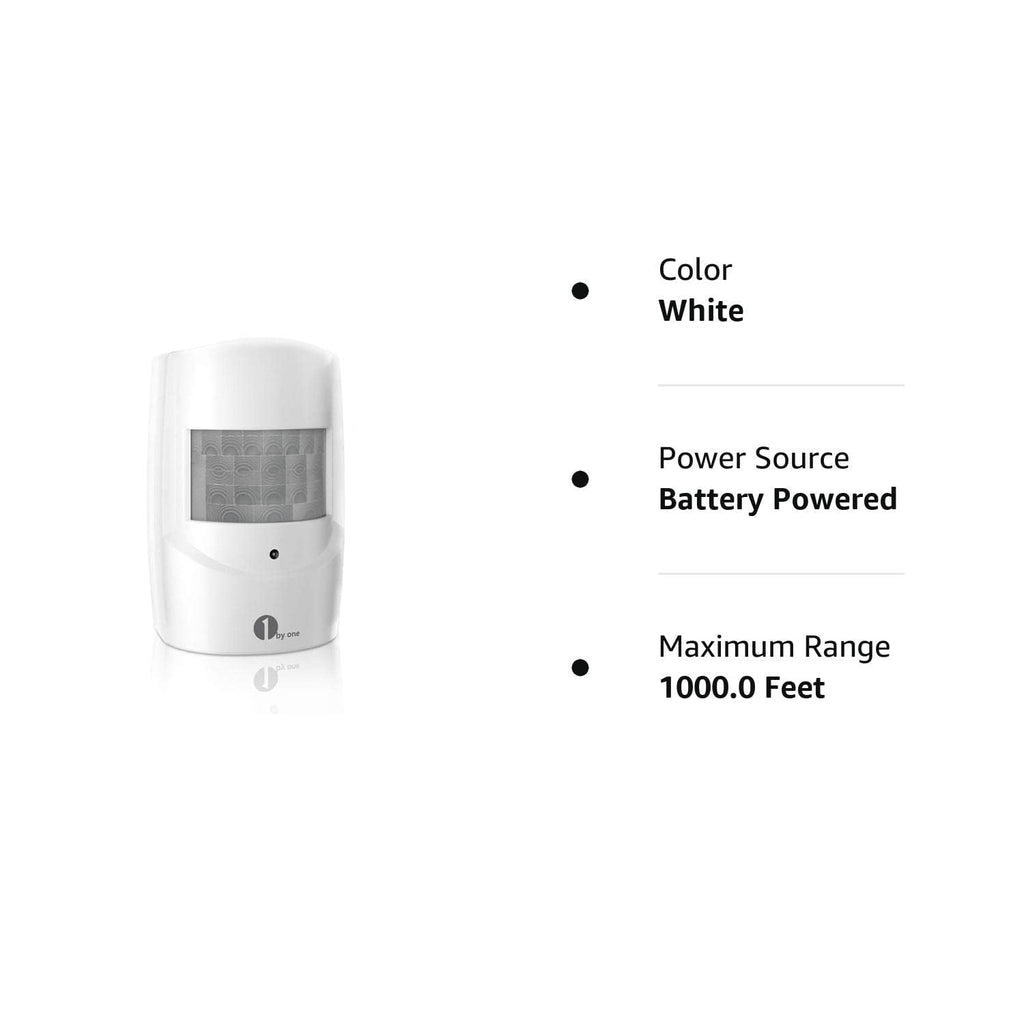 Driveway Alarm Wireless Outside, 1 BY ONE Motion Sensor Alarm 1000ft/300m Range Extra Loud Chimes Security Alarm System with 1 Receiver 2 Weatherproof Infrared Sensors Protect Indoor/Outdoor Property