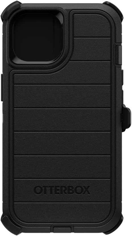 OtterBox iPhone 15, iPhone 14, and iPhone 13 Defender Series Pro Case - Black, screenless, Rugged & Durable, with Port Protection, Includes Holster Clip Kickstand