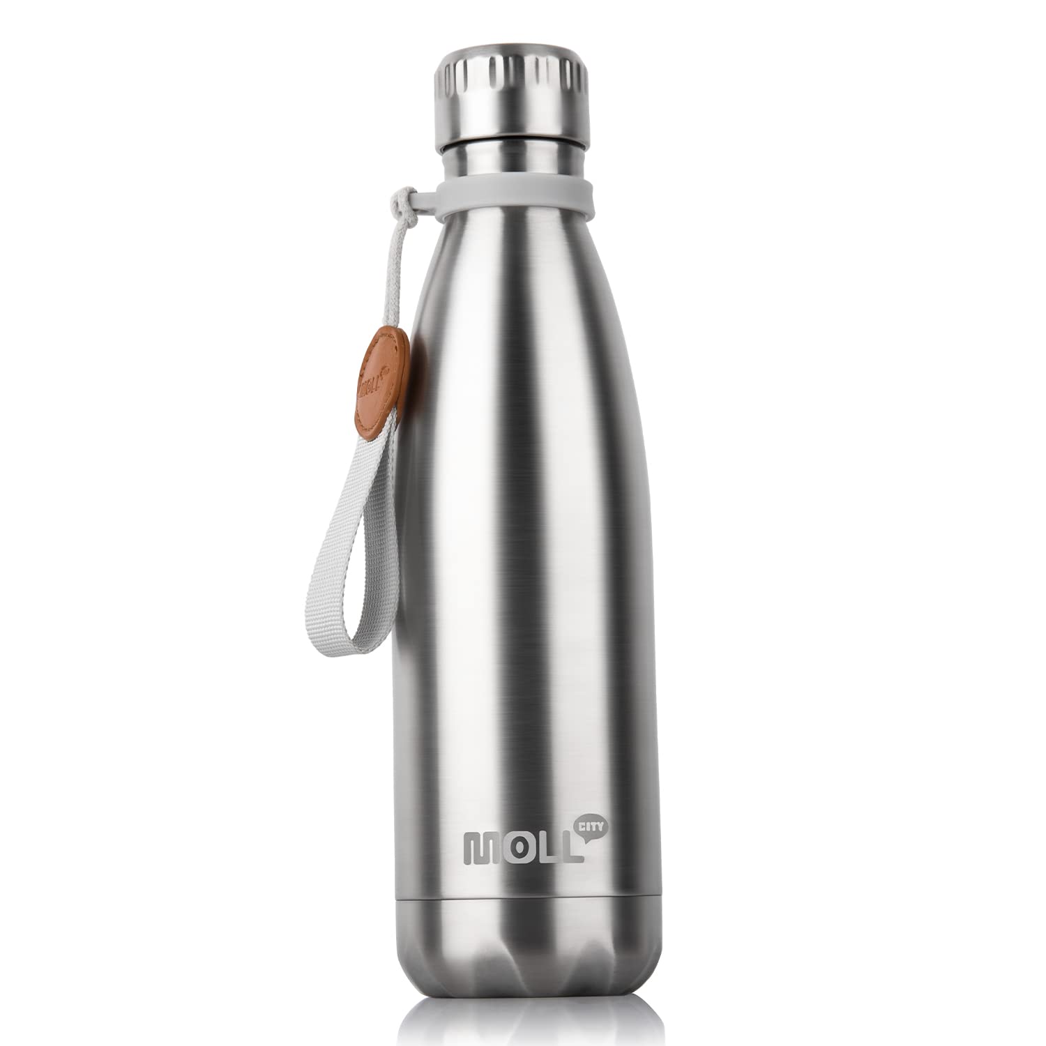9 oz Water Bottle for Kids-Small Stainless Steel Water Bottle for School Vacuum Insulated Metal Leak Proof Cola Shape Water Flask for Boys Girls(Baby Blue)