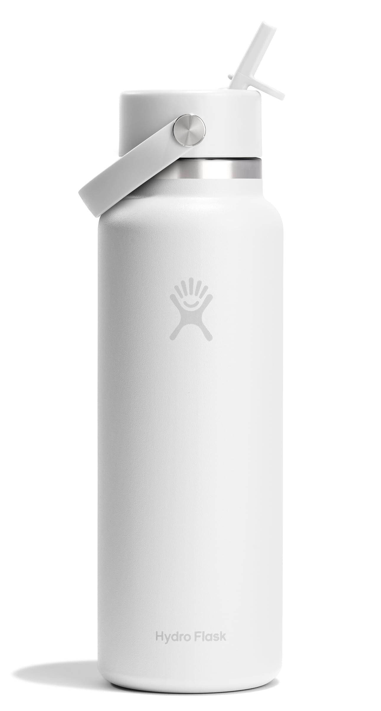 Hydro Flask Water Bottle - Insulated Stainless Steel - Wide Straw Lid, Non Spill, Leakproof in 24 Oz Forest Green Arc