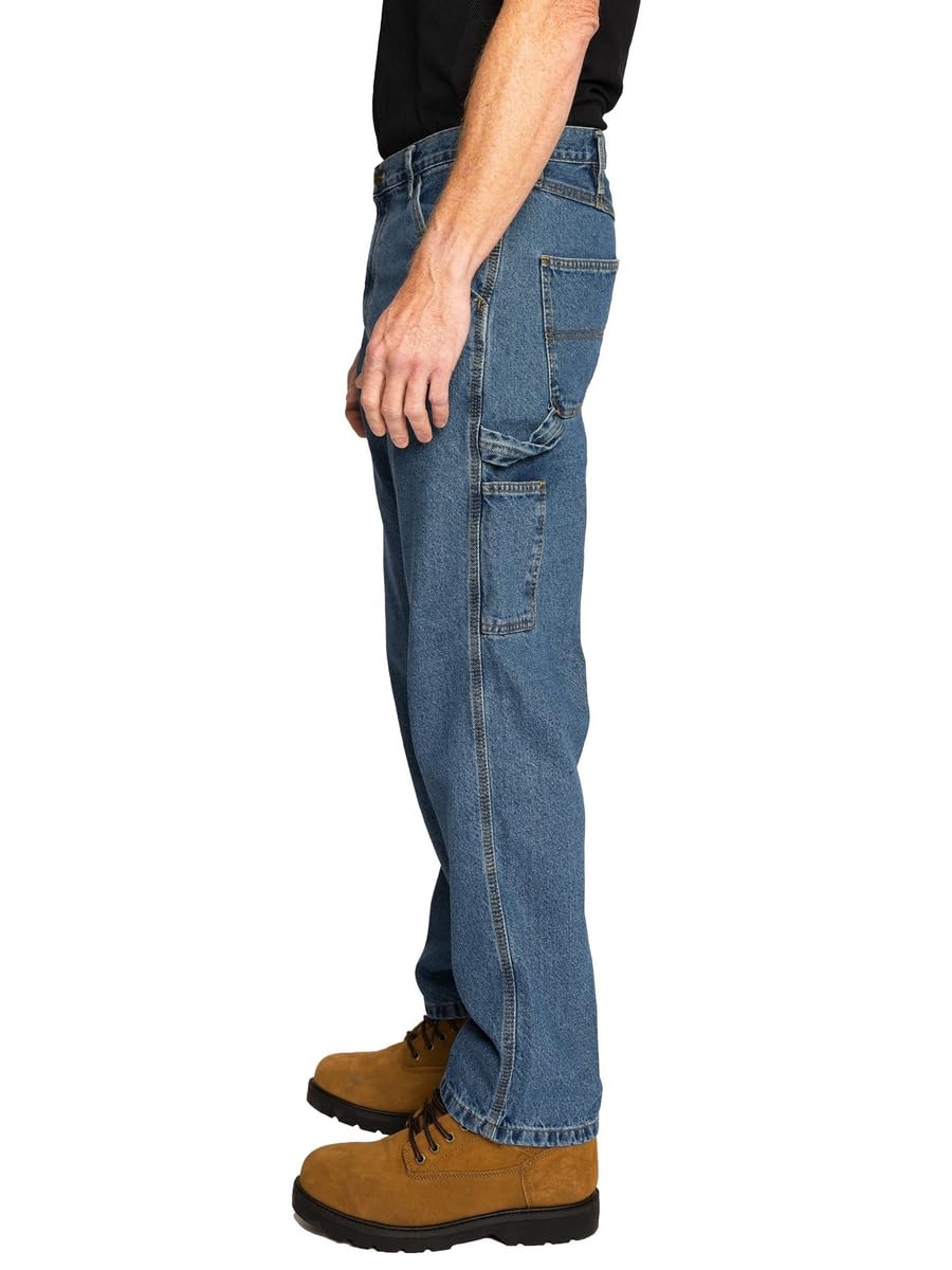 FULL BLUE Carpenter Denim Jeans, Relaxed Fit, Utility Pocket & Hammer Loop