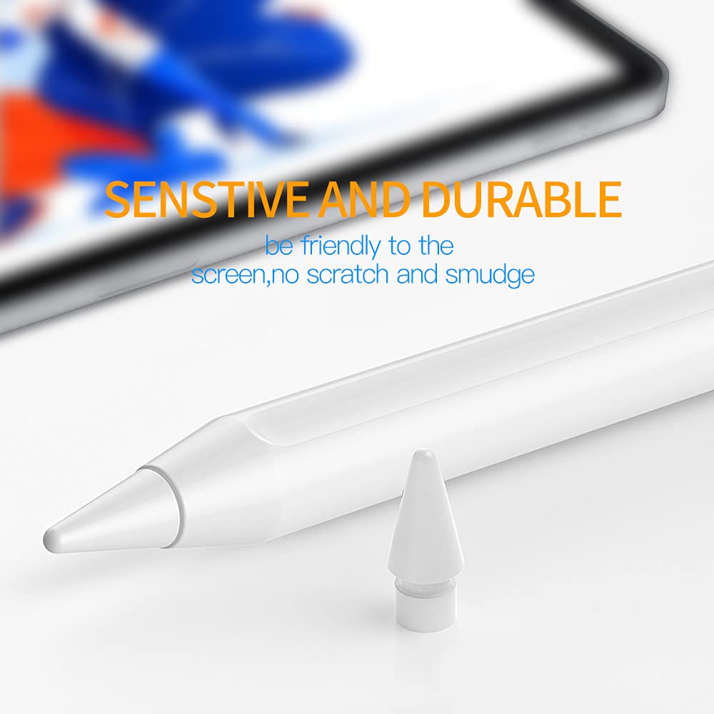 AWINNER Replacement Tips Compatible for Apple Pencil 1st & 2nd Generation 4 Pack - Precise Stylus Nib for iPad Pro Pencil, Smooth Writing Drawing Pen Tip, Compatible with Pencil Pro & Logitech Crayon