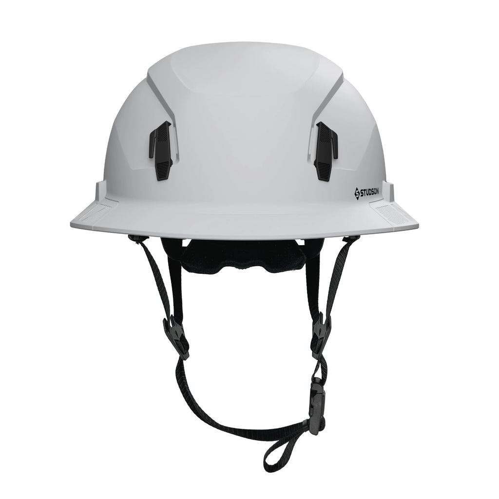 STUDSON SHK-1 Full Brim Safety Helmet: ANSI/ISEA Z89.1 Type II Compliant (R 2019), Lightweight & Breathable, NFC Emergency Contact Chip, One Size, Class C & E Protection