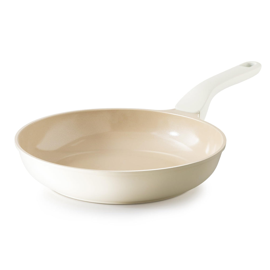 PRICUSIS Nonstick Frying Pan, 8/10/12 Inch Skillet with Stay Cool Handle, Fully Coated, Induction Compatible, 100% Dishwasher Safe, PFOA Free（10 Inch, Black Sesame）