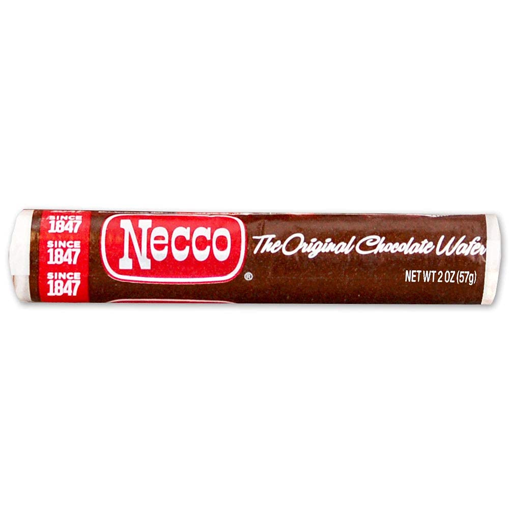 Necco Wafers Original Chocolate Flavored Hard Candy Rolls - Bundle of 6 Rolls, 2.02oz