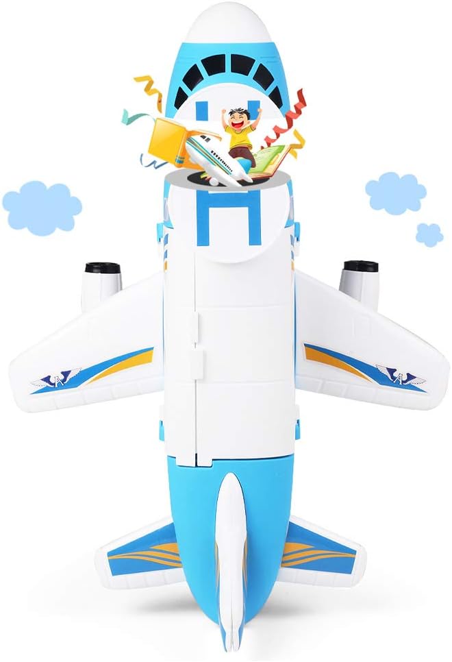 Tuko Transport Cargo Airplane Car Toy Play Set for 3+ Years Old Boys and Girls