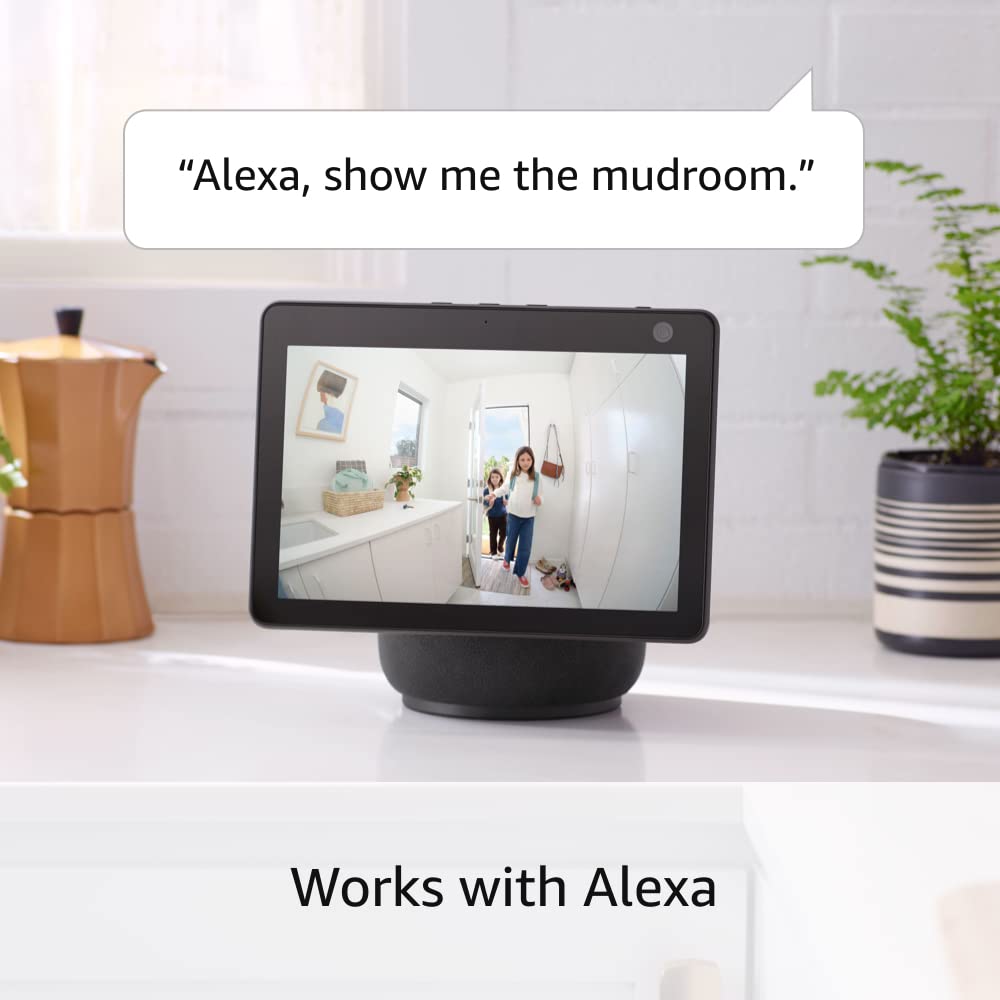 Like-New Ring Indoor Cam, Home or business security in 1080p HD video, Black