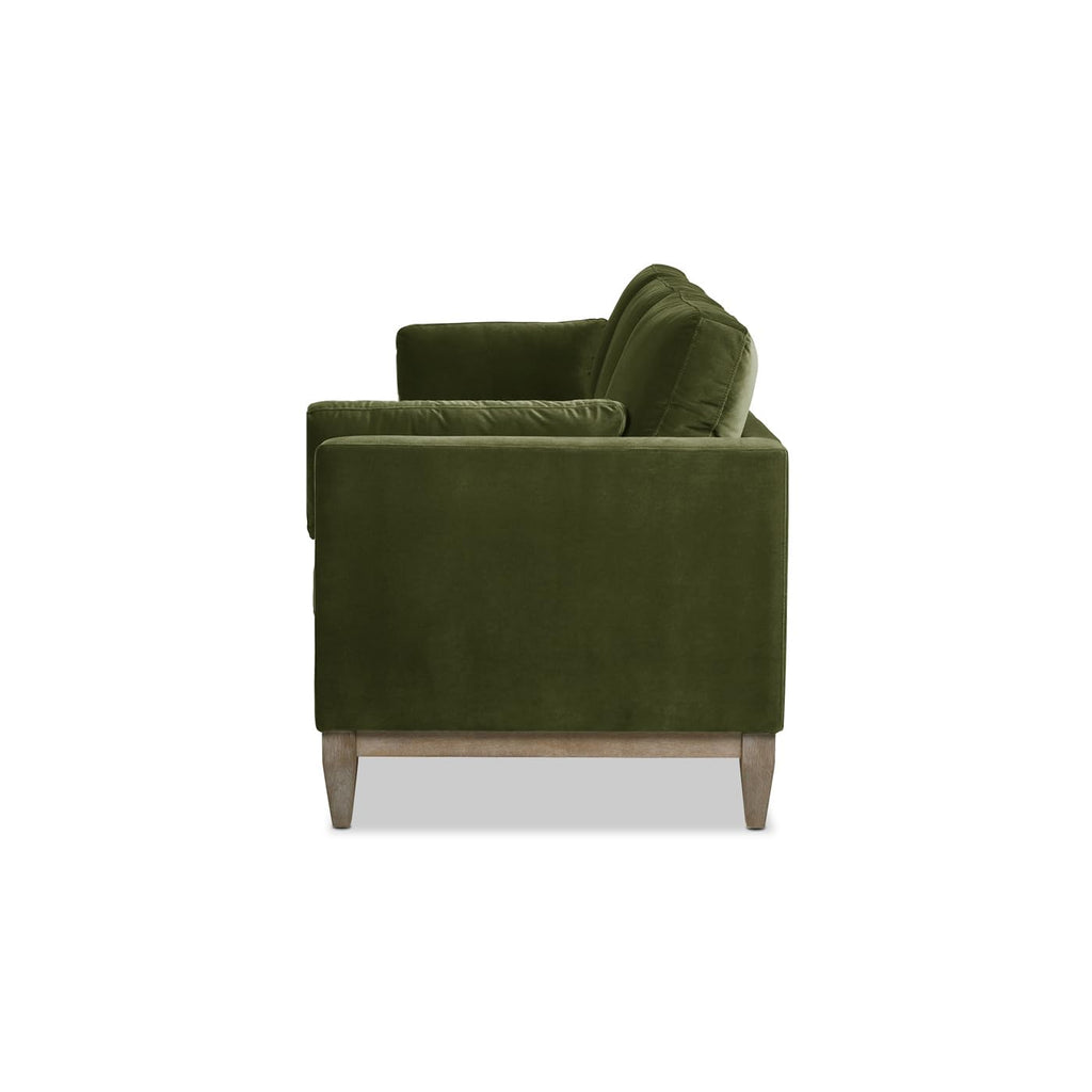 Jennifer Taylor Home Knox 84" Modern Farmhouse Performance Velvet Fabric Living Room Sofa Couch in Burnt Orange
