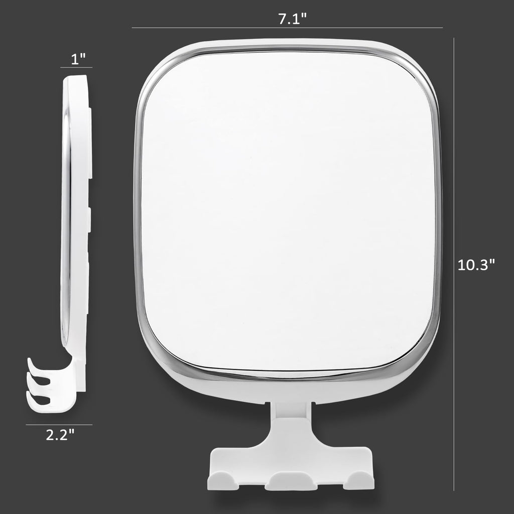 TAILI Shower Mirror Fogless for Shaving | Shower Mirror Fogless, Shaving Mirrors, Suction Cup, Removable & Reusable, Razor Holder Storage, Bathroom Accessories K9