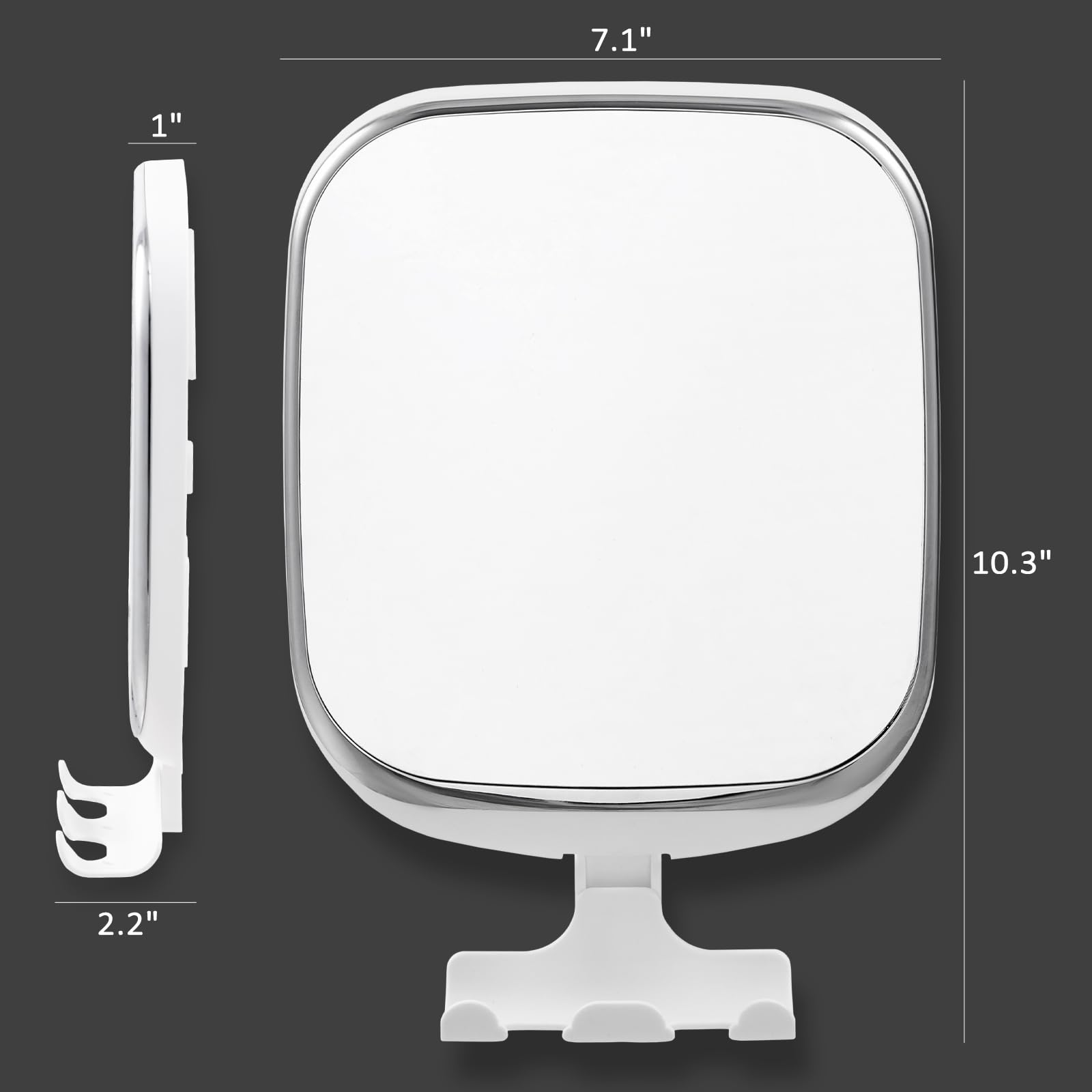 TAILI Shower Mirror Fogless for Shaving | Shower Mirror Fogless, Shaving Mirrors, Suction Cup, Removable & Reusable, Razor Holder Storage, Bathroom Accessories K9