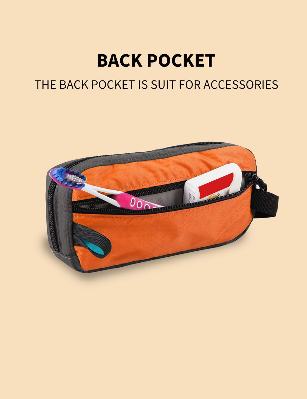GOX Travel Small Toiletry Bag for Men Nylon Dopp Kit Medicine Bag Travel Organizer Pouch Shave Kits for Teens Toiletry Essentials Bathroom Compact (Black, 7.9 * 3.7 * 2 Inches)