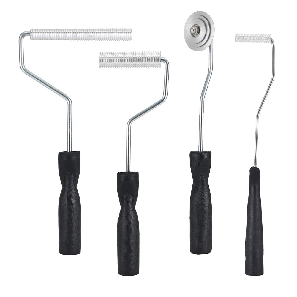 Fiberglass Roller Tools Kit, 3pcs Fiberglass Resin Laminating Bubble Roller Set for Tub Shower Bathtub Boat Repair
