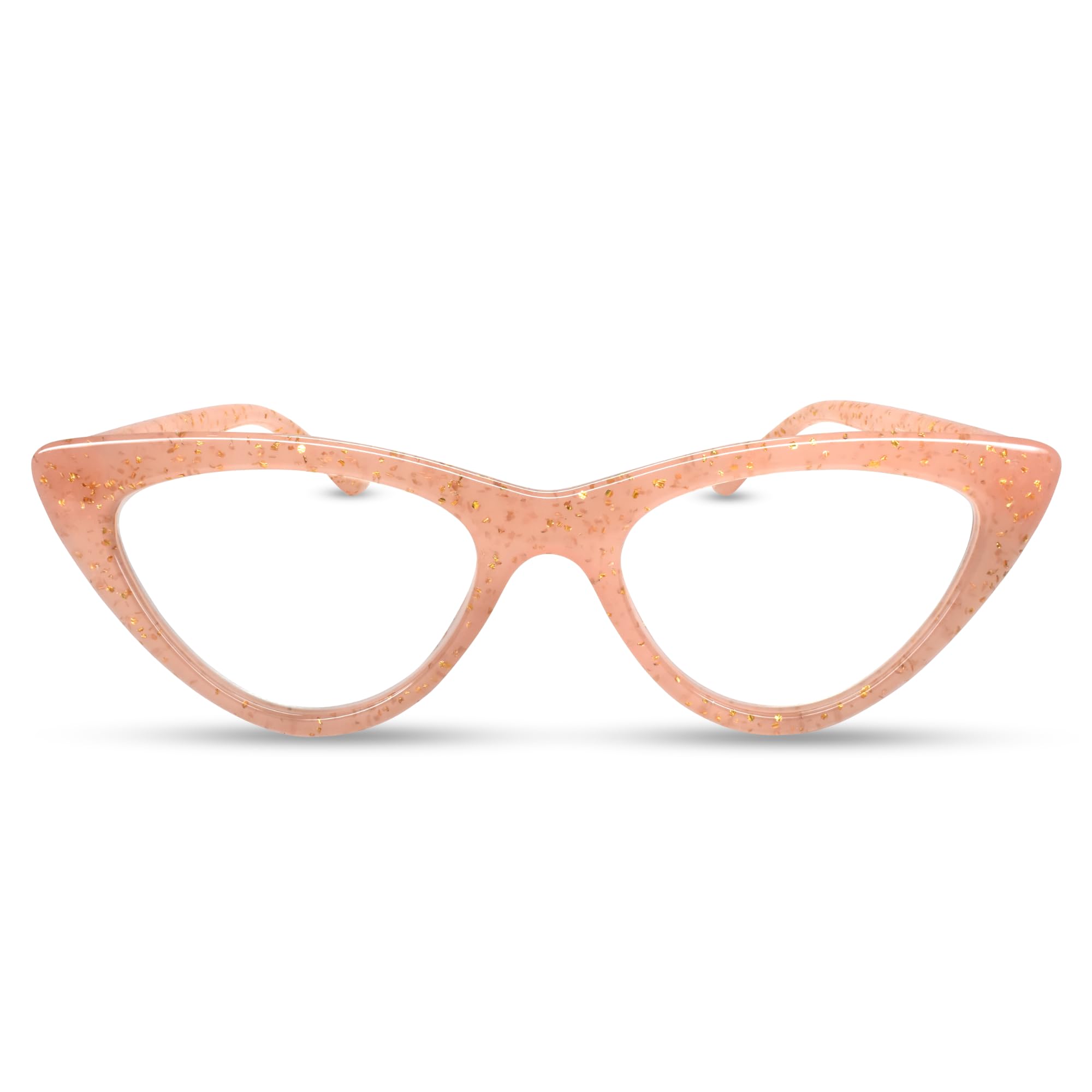 2SeeLife Premium Cat Eye TR-90 Reading Glasses for Women – Narrow–Medium Fit, Sturdy Frame, Spring Hinges, Stylish Readers, Black, +0.50