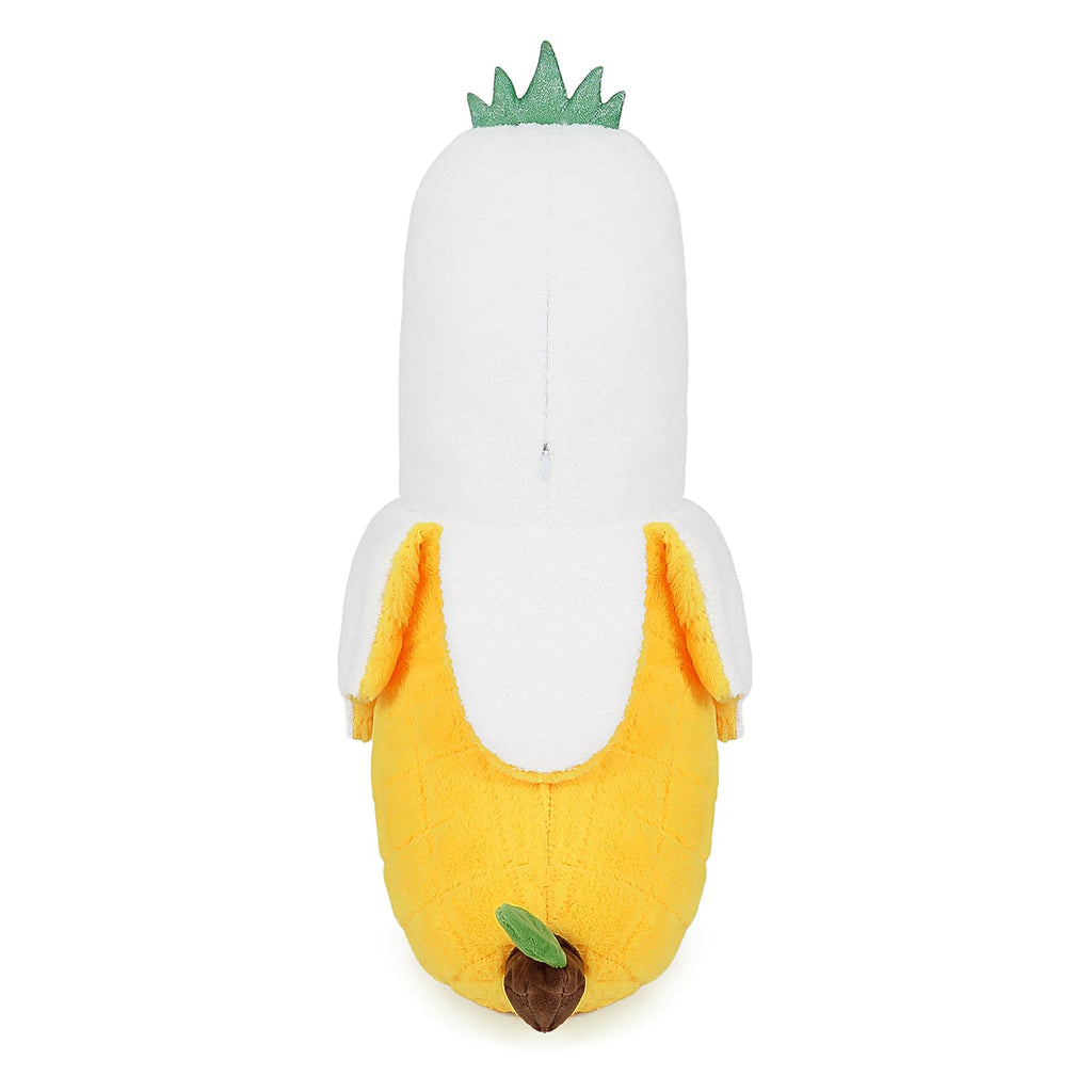 PEACH CAT Cute Banana Duck Stuffed Animal Long Banana Chef Duck Plush Pillow for Girls and Boys White 12"