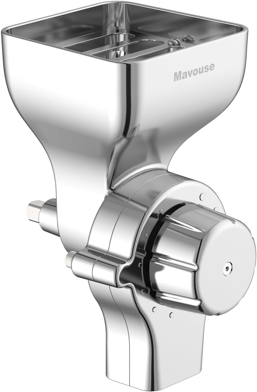 All Metal Grain Mill Attachment For Kitchenaid Stand Mixer, 12 Levels Flour Mill Grinder for Home, Fit for Grinding Wheat, Corn, Oats, Buckwheat,Millet and Other Cereals