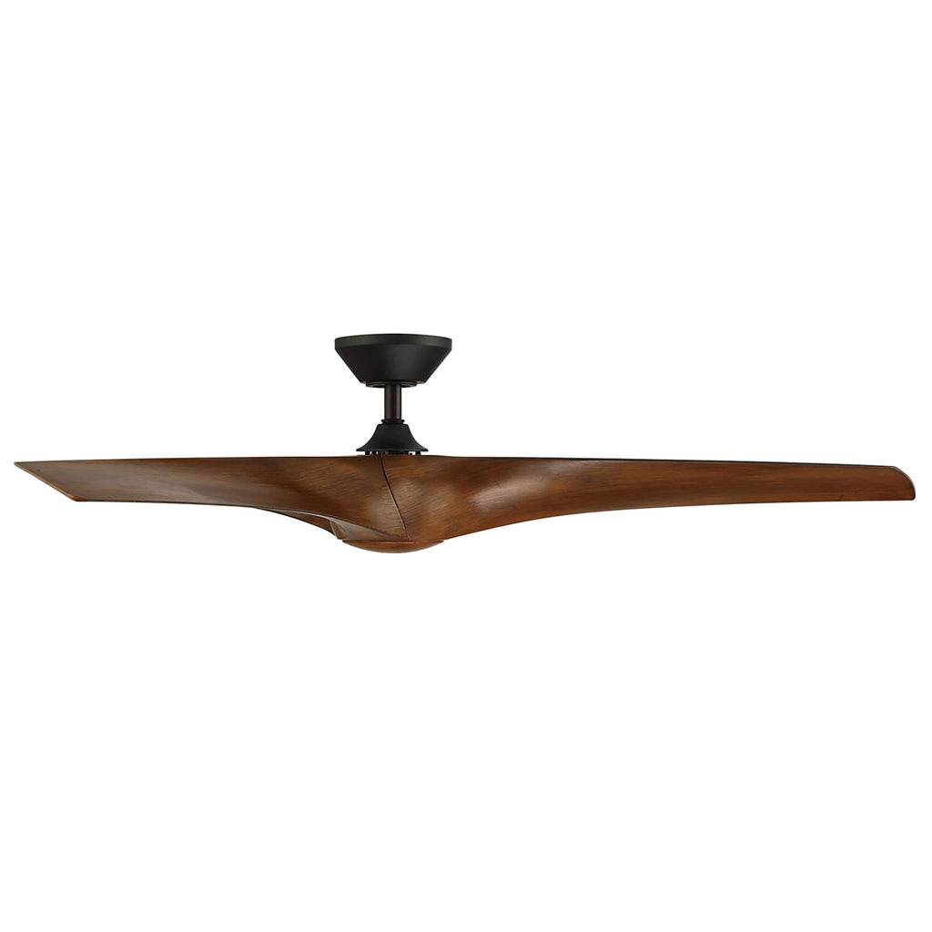 Modern Forms Zephyr Smart Indoor and Outdoor 3-Blade Ceiling Fan 52in Bronze/White Oak with Adjustable CCT 2700K-3000K-4000K-5000K LED Light Kit and Remote Control