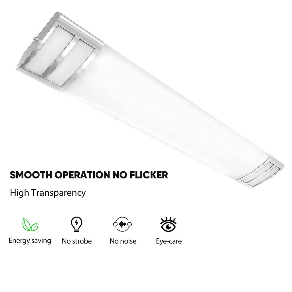 ANTLUX 4ft LED Flush Mount Linear Lights 40W 4500lm Kitchen Light Fixtures, 4000K, 4 Foot led Kitchen Ceiling Light fixtures for Living Room, Laundry, Replace for Fluorescent Version 2 Pack