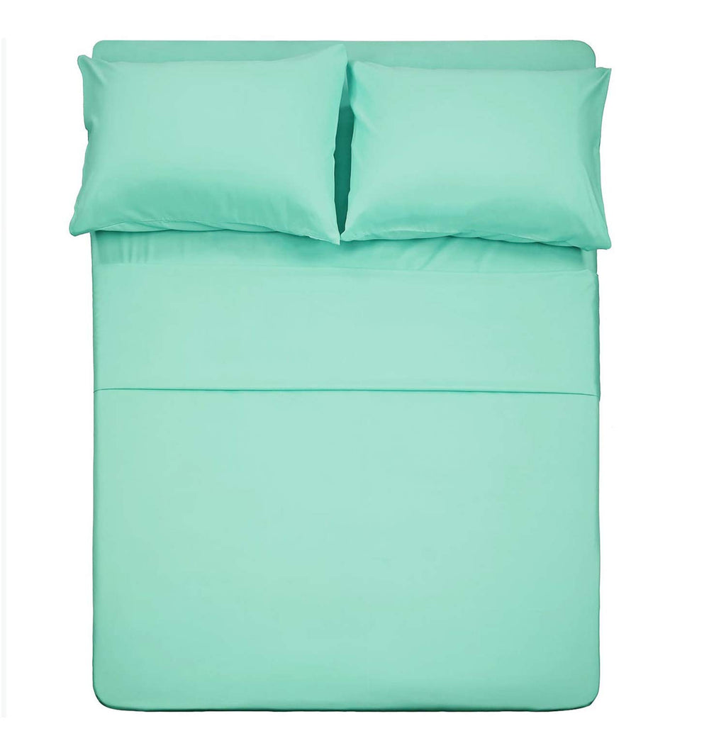 Best Season Bed Sheet Set - 1 Flat Sheet,1 Fitted Sheet and 1 Pillow Cases, Extra Soft Luxury Bedding Set,Deep Pockets,Wrinkle,Fade Resistant - Hypoallergenic- 3 Piece (Twin,Baby Blue)