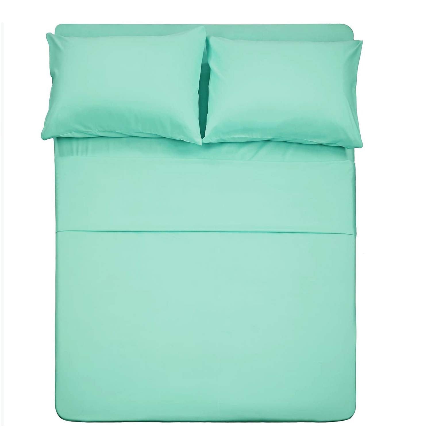 Best Season Bed Sheet Set - 1 Flat Sheet,1 Fitted Sheet and 1 Pillow Cases, Extra Soft Luxury Bedding Set,Deep Pockets,Wrinkle,Fade Resistant - Hypoallergenic- 3 Piece (Twin,Baby Blue)