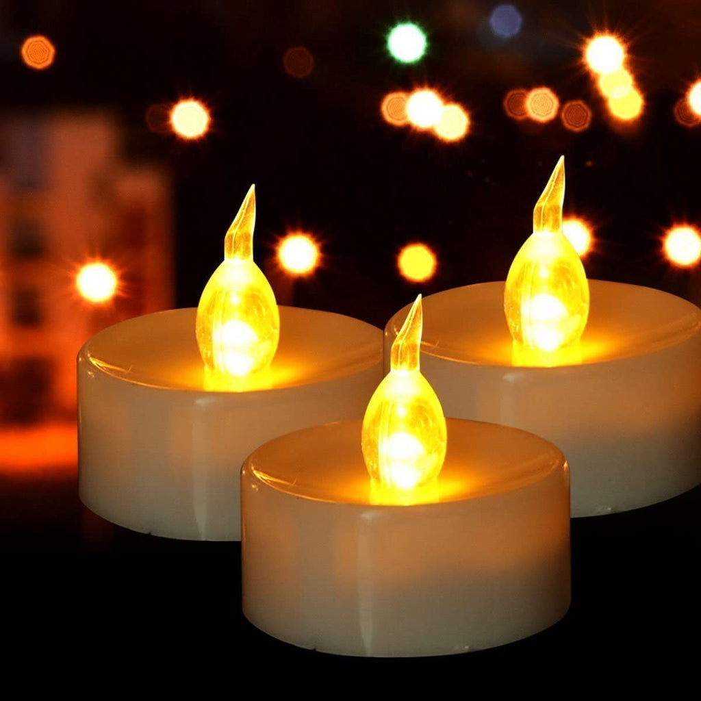 Tea Light Candles with Remote Control,Flickering Flameless LED Candle,Long Lasting 400+Hours,Battery Operated with Timer for Home Decoration Seasonal &Festival Celebration Warmyellow (5pcs)