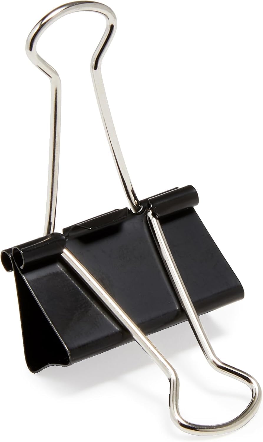 Amazon Basics Sturdy Binder Clips for Office Use, 96 Count, Medium, 1.25 in, Black (Pack of 12)