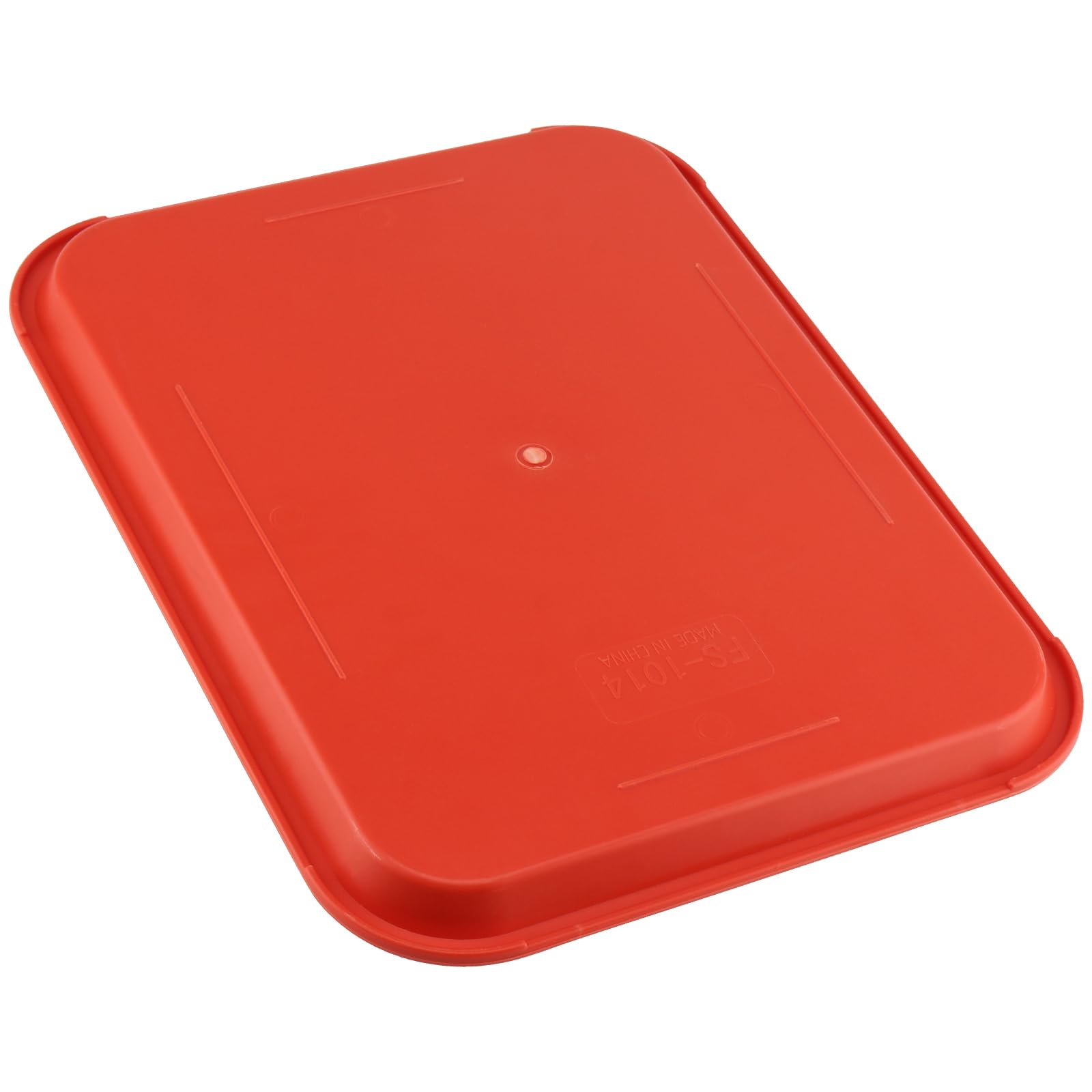 ZOENHOU 6 Pack 14 x 10 Inch Fast Food Tray, Rectangular Cafeteria Serving Trays, Plastic Trays for Food, Black