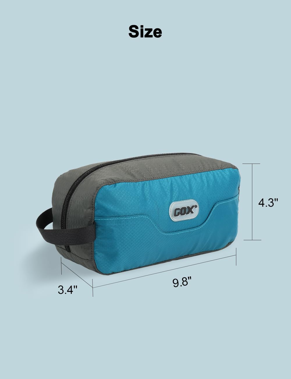 GOX Travel Small Toiletry Bag for Men Nylon Dopp Kit Medicine Bag Travel Organizer Pouch Shave Kits for Teens Toiletry Essentials Bathroom Compact (Black, 7.9 * 3.7 * 2 Inches)