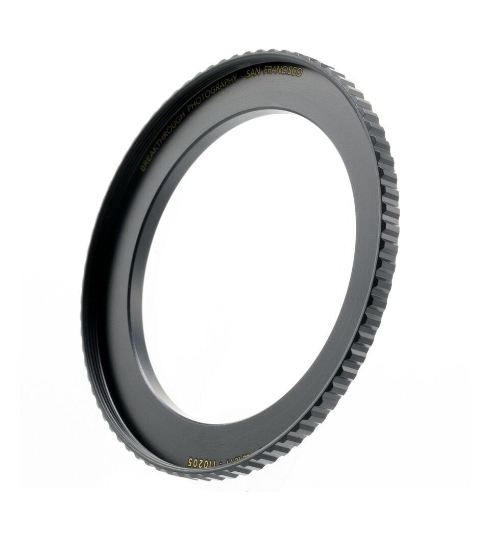 Breakthrough Photography 46mm to 52mm Step-Up Lens Adapter Ring for Filters, Made of CNC Machined Brass with Matte Black Electroplated Finish