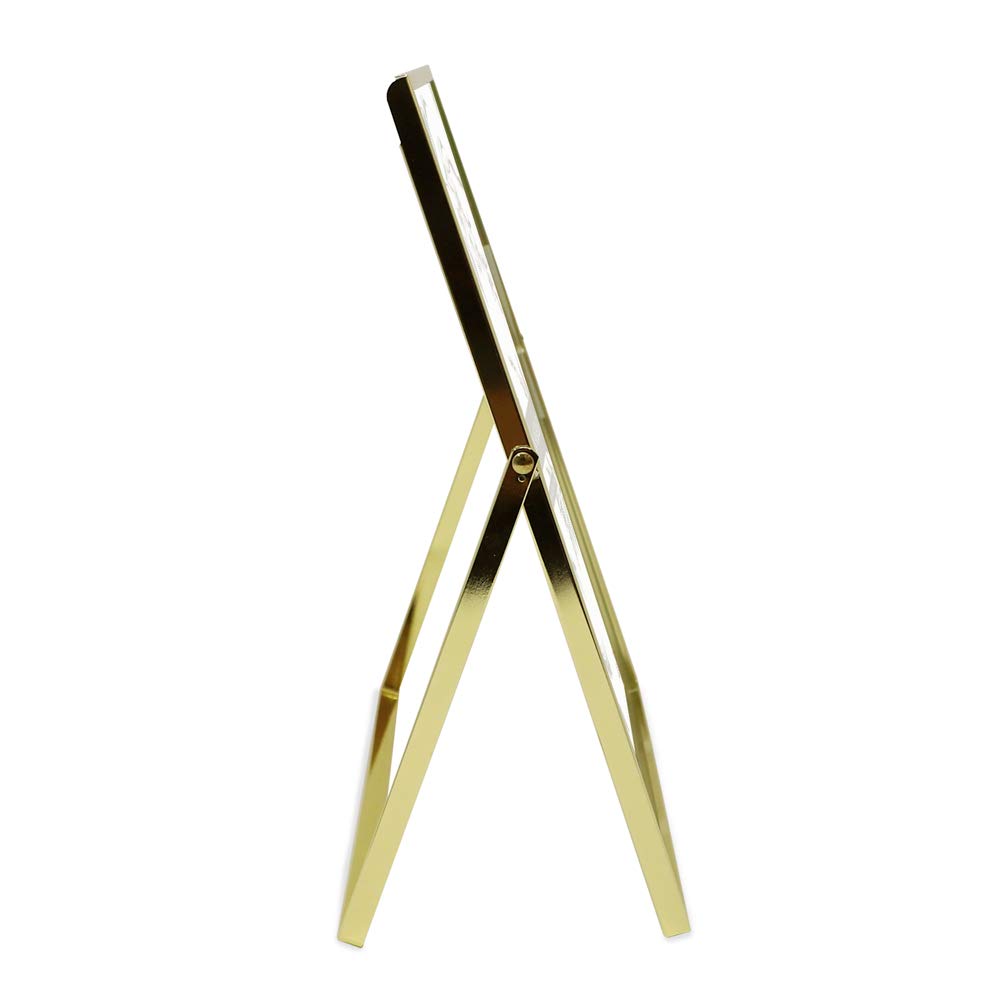 Laura Ashley 2x3 Rose Gold Flat Metal Picture Frame (Vertical) with Pull-Out Easel Stand, Made for Tabletop, Counterspace, Shelf and Desk (2x3, Rose Gold)