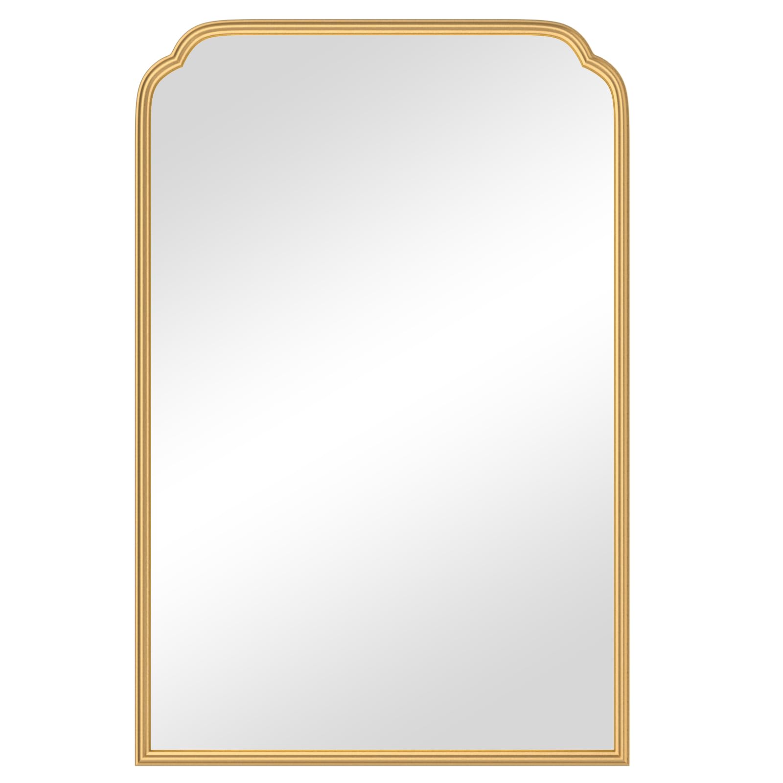 Ferytange 18X24 Inch Black Mirror for Wall with Metal Frame Rectangular Rounded Bathroom Vanity Mirror Anti-Rust, Hangs (Black 18" x 24")