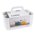BLUE GINKGO Stackable Organizer Caddy – Korean-Made Portable Tote for Bathroom, Office, Crafts, or School Supplies (Long Rectangle, Blue)