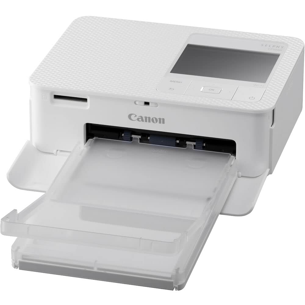 Canon SELPHY CP1500 Compact Photo Printer | Black with KP-108IN Color Ink and Paper Set (2 Items)