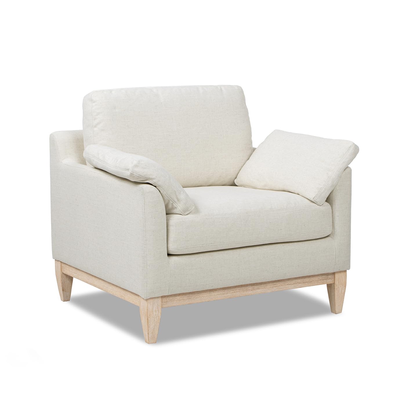 Jennifer Taylor Home Pasadena 36" Wide Modern Farmhouse Accent Arm Chair, Burnt Orange Performance Velvet