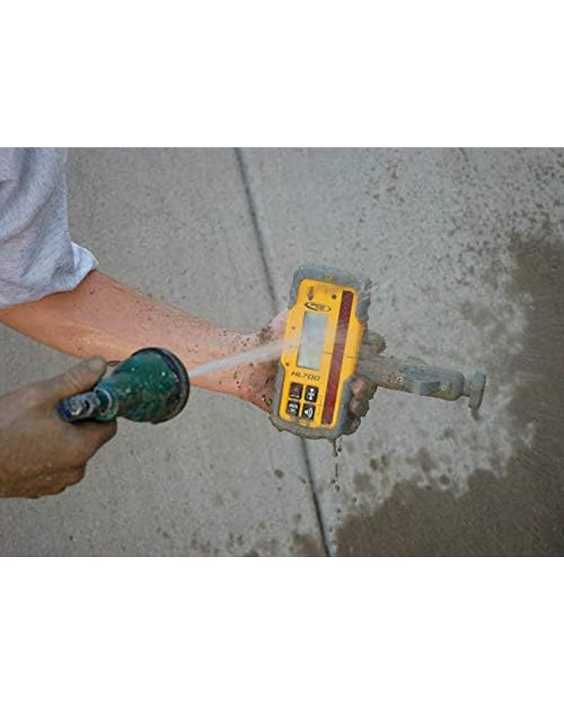 Spectra Precision HR150U Laser Receiver for Interior Leveling with red or green beam rotating lasers. Dual Sided LED Display, Magnetic Mount, Includes Rod Clamp and Alkaline Batteries