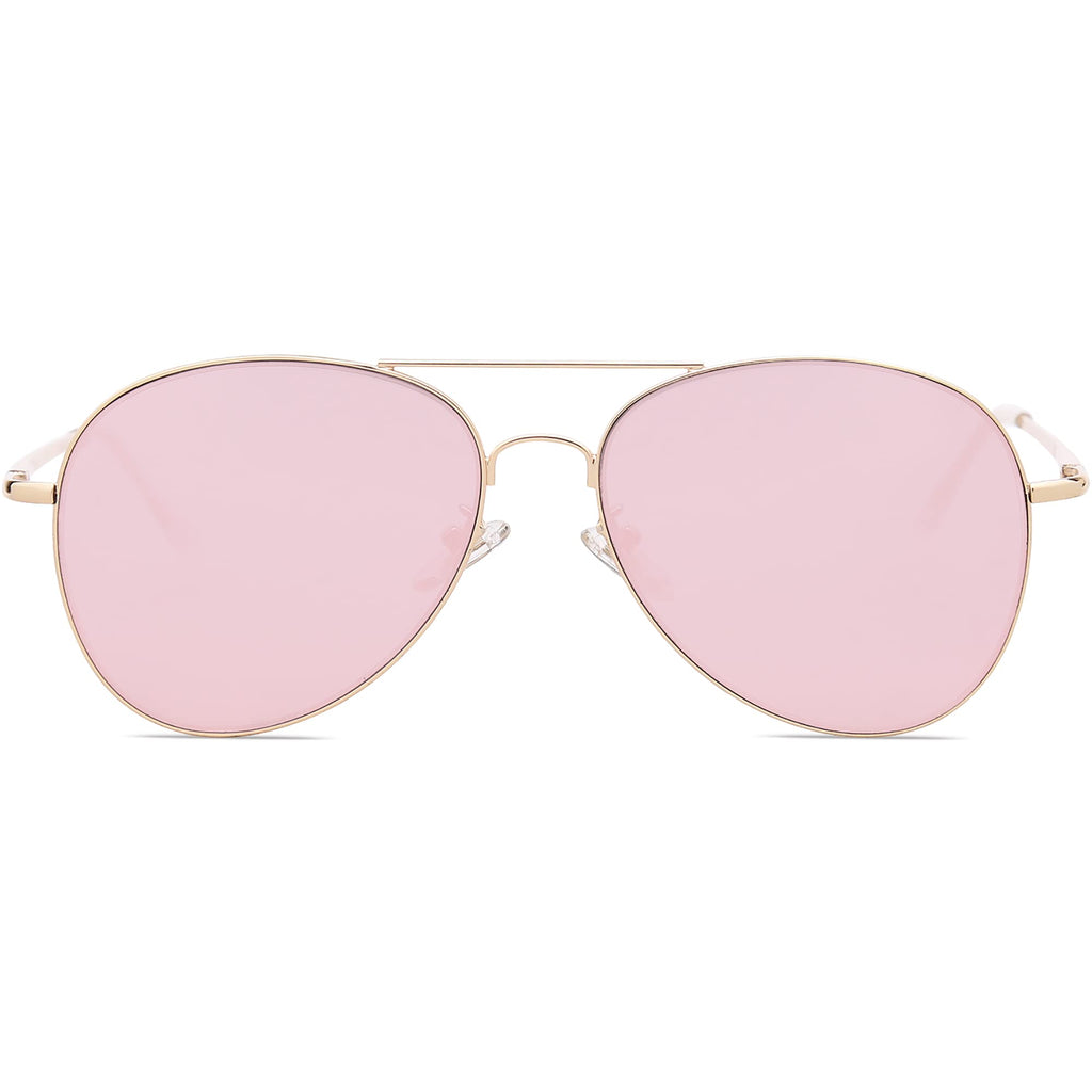 SOJOS Classic Aviator Sunglasses for Women Men Metal Frame Spring Hinges SJ1030