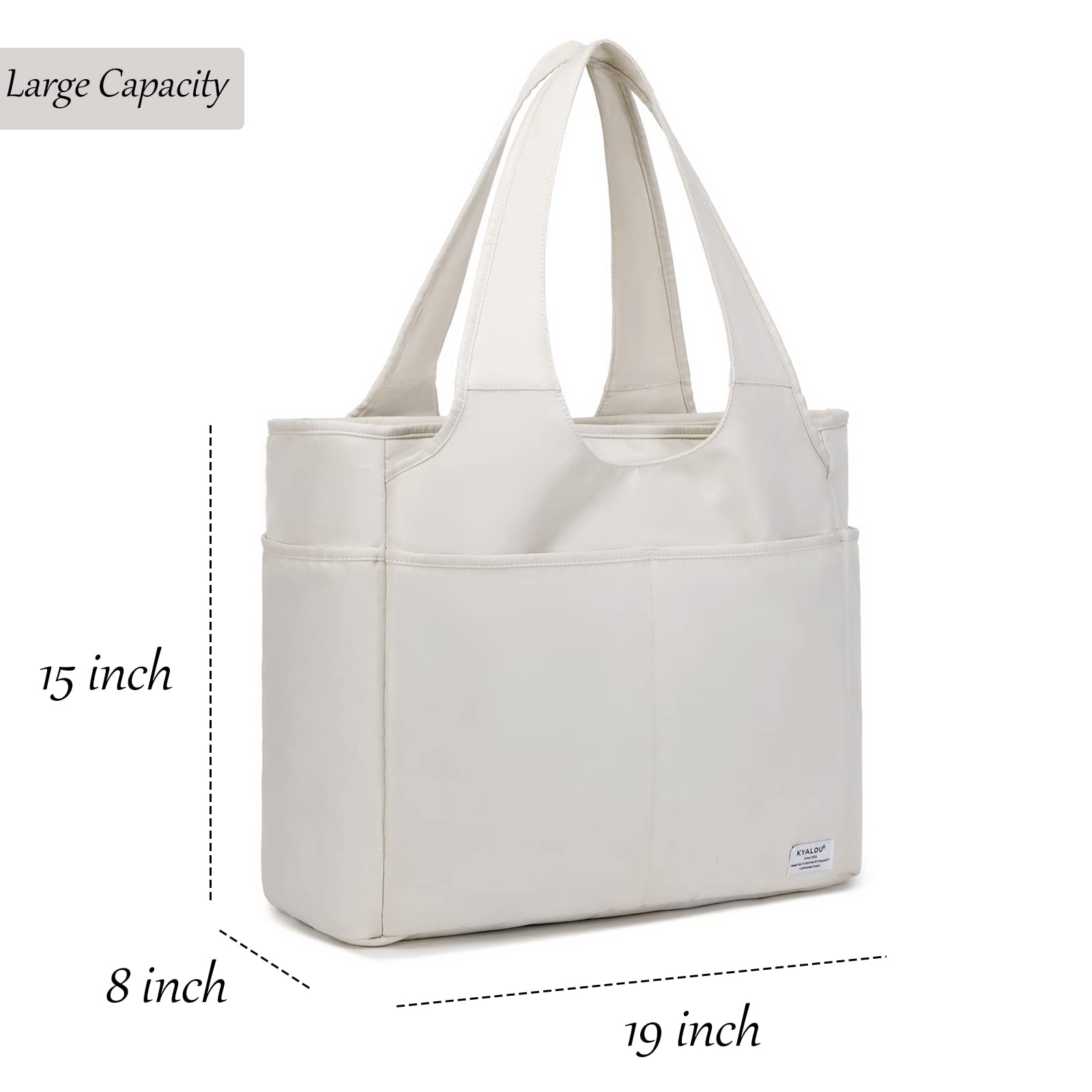 KYALOU Utility Large Tote Bag, Women Casual Shoulder Bags for Work School Gym Beach Travel Shopping Grocery | Utility