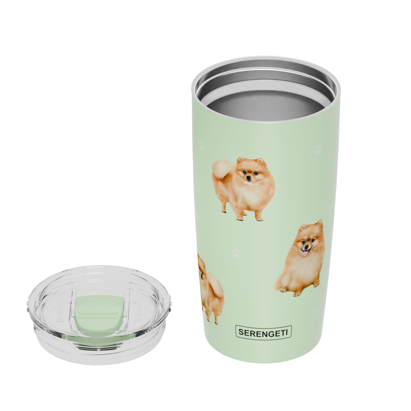 SERENGETI Australian Shepherd 20 Oz. Stainless Steel, Vacuum Insulated Tumbler with Spill Proof Lid - 3D Print - Insulated Travel mug for Hot or Cold Drinks (Australian Shepherd Tumbler)
