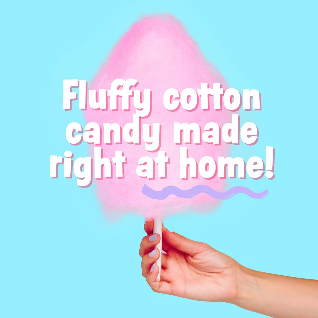 Cotton Candy Express Floss Sugar Variety Pack with 3 - 11oz Plastic Jars of Cherry, Blue Raspberry & Grape Flossing Sugars Plus 50 Paper Cotton Candy Cones